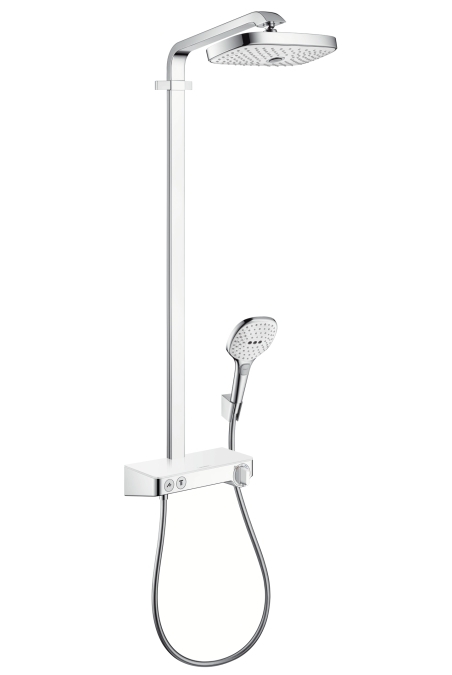 Sprchový set s termostatom ShowerTablet, 300 mm, 2 prúdy, biela/chróm