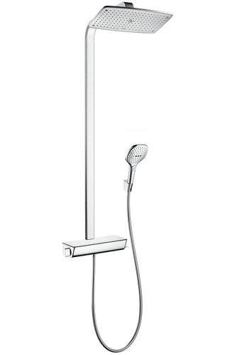 Sprchový set s termostatom, 360 mm, biela/chróm