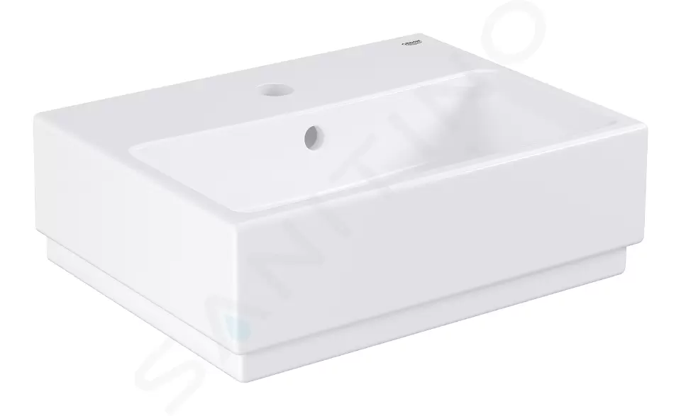 Umývadlo s prepadom, 455x350 mm, PureGuard, alpská biela