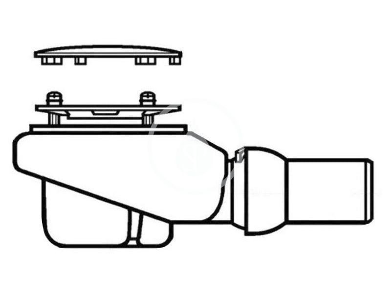Odtoková súprava Tempoplex Plus Compact, priemer 90 mm, biela