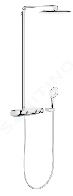 Sprchový set Mono s termostatom, 360 mm, mesačná biela