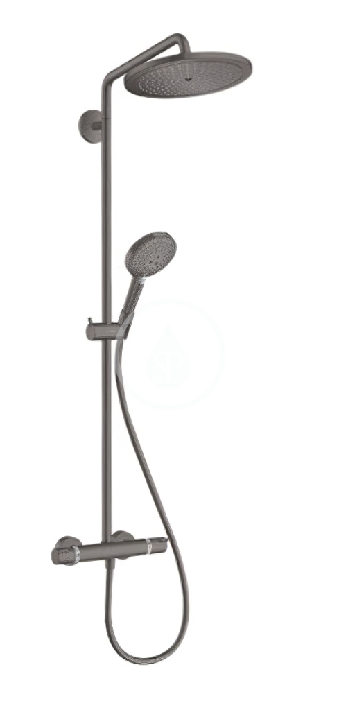 Sprchový set Showerpipe 280 s termostatom, kefovaný čierny chróm