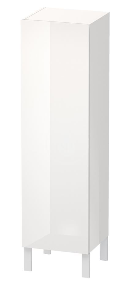 Skrinka vysoká 1320x400x363 mm, ľavá, lesklá biela