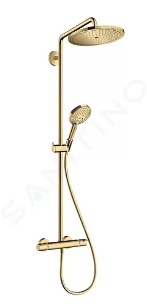 Sprchový set Showerpipe 280 s termostatom, EcoSmart, leštený vzhľad zlata