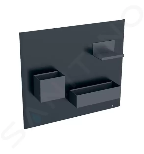 Magnetická tabuľa s priehradkami, 449x388 mm, matná čierna/matná láva