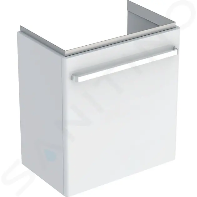 Umývadlová skrinka, 550x367x604 mm, 1 dvierka, lesklá biela/matná biela