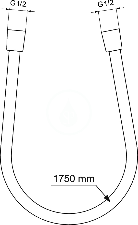 Sprchová hadica Idealflex 1750 mm, Silver Storm