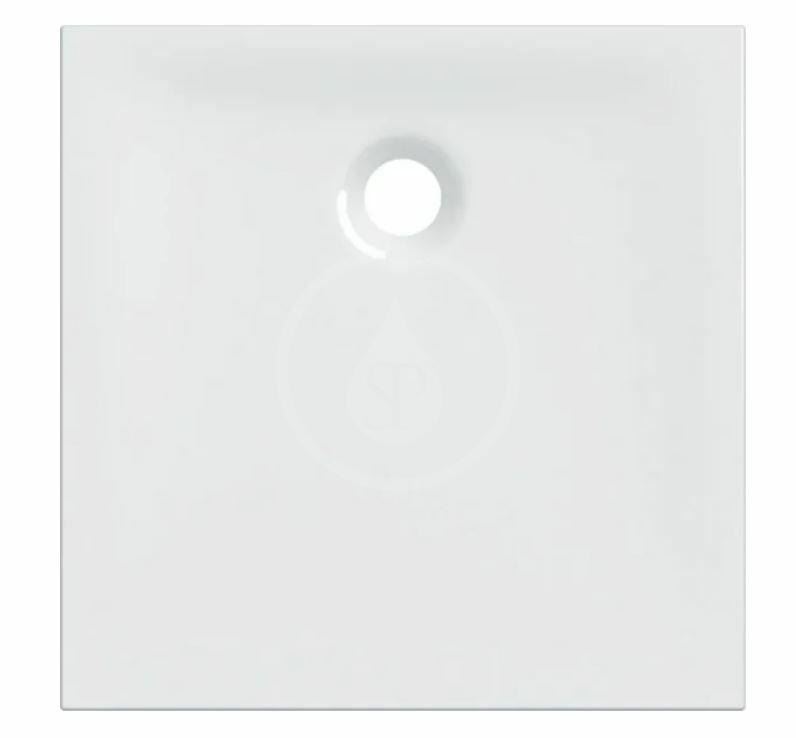 Sprchová vanička, 800x800 mm, lesklá biela