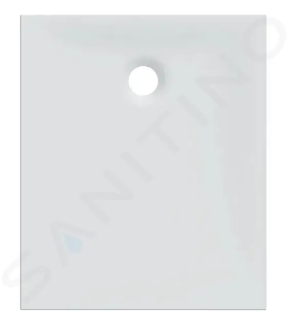Sprchová vanička, 900x750 mm, protišmyk, matná biela