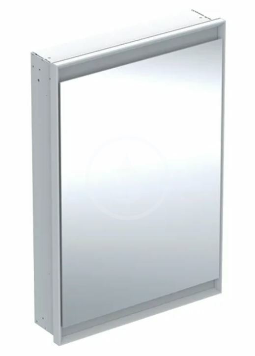 Zrkadlová skrinka s LED osvetlením, 600x900x150 mm, pánty vľavo, vstavaná, biela