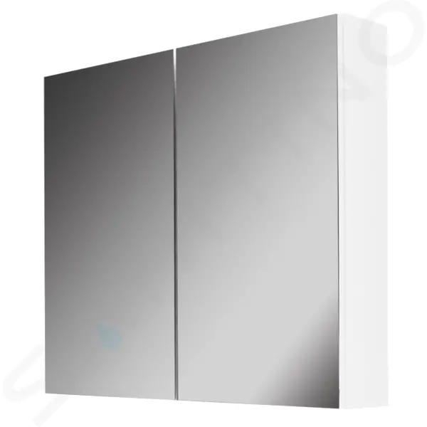 Zrkadlová skrinka, 60x73x15 cm, lesklá biela