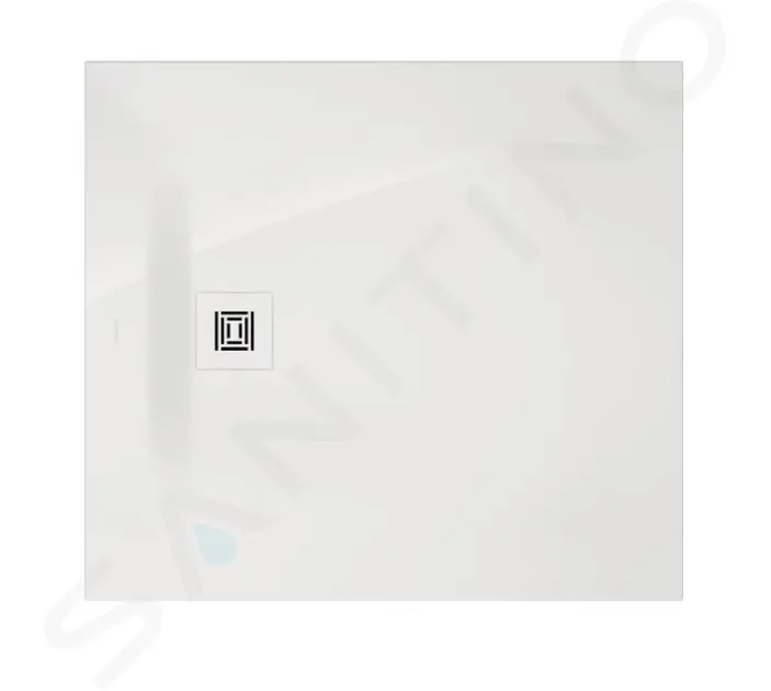 Sprchová vanička, 1000x900 mm, DuraSolid, lesklá biela