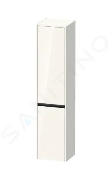 Vysoká skrinka, 1760x400x360 mm, 2 dvierka, pánty vľavo, lesklá biela