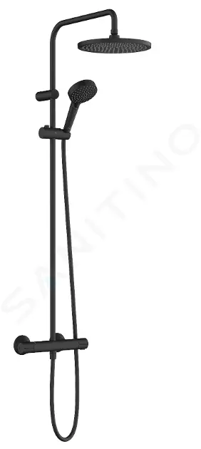 Sprchový set Showerpipe 240 s termostatom, 2 prúdy, matná čierna