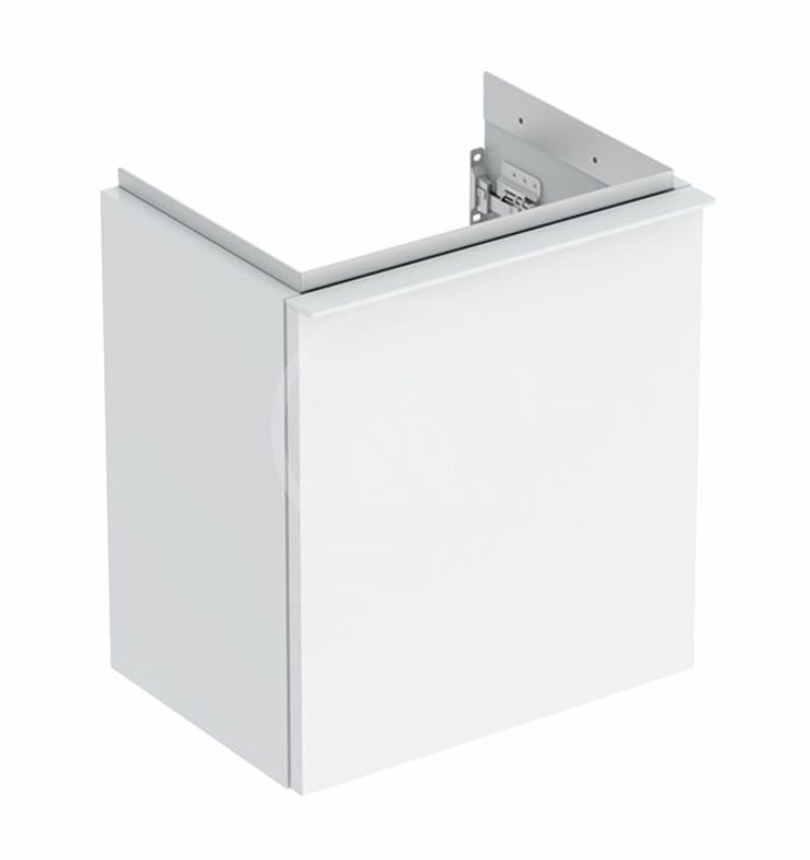 Umývadlová skrinka, 37x42x28 cm, 1 dvierka, pánty vľavo, lesklá biela
