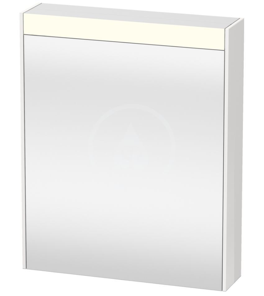 Zrkadlová skrinka 760x620x148 mm, ľavá, 1 dvierka, lesklá biela