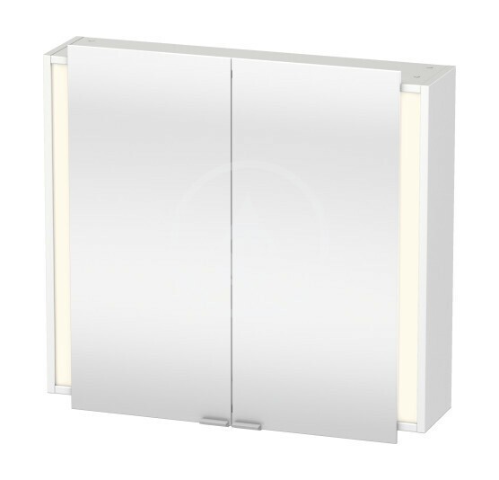 Zrkadlová skrinka s LED osvetlením, 800x750x180 mm, biela mat