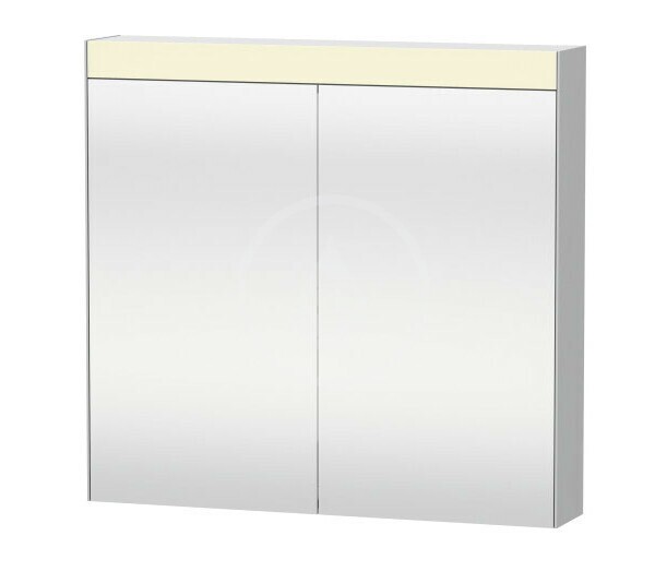 Zrkadlová skrinka s LED osvetlením, 760x810x148 mm, 2 dvierka, biela