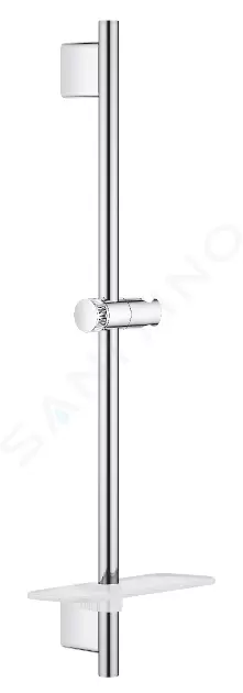 Sprchová tyč s poličkou, 600 mm, chróm
