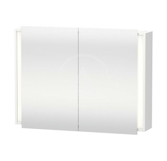 Zrkadlová skrinka s LED osvetlením, 1000x750x180 mm, biela mat