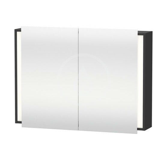 Zrkadlová skrinka s LED osvetlením, 1000x750x180 mm, grafit mat
