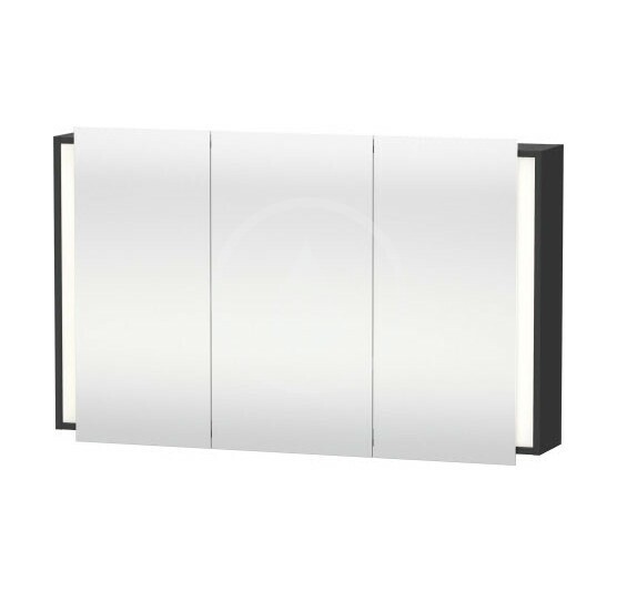 Zrkadlová skrinka s LED osvetlením, 1200x750x180 mm, grafit mat