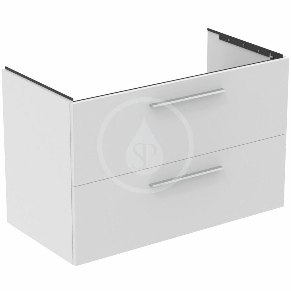 Umývadlová skrinka 100x63x51 cm, 2 zásuvky, matná biela
