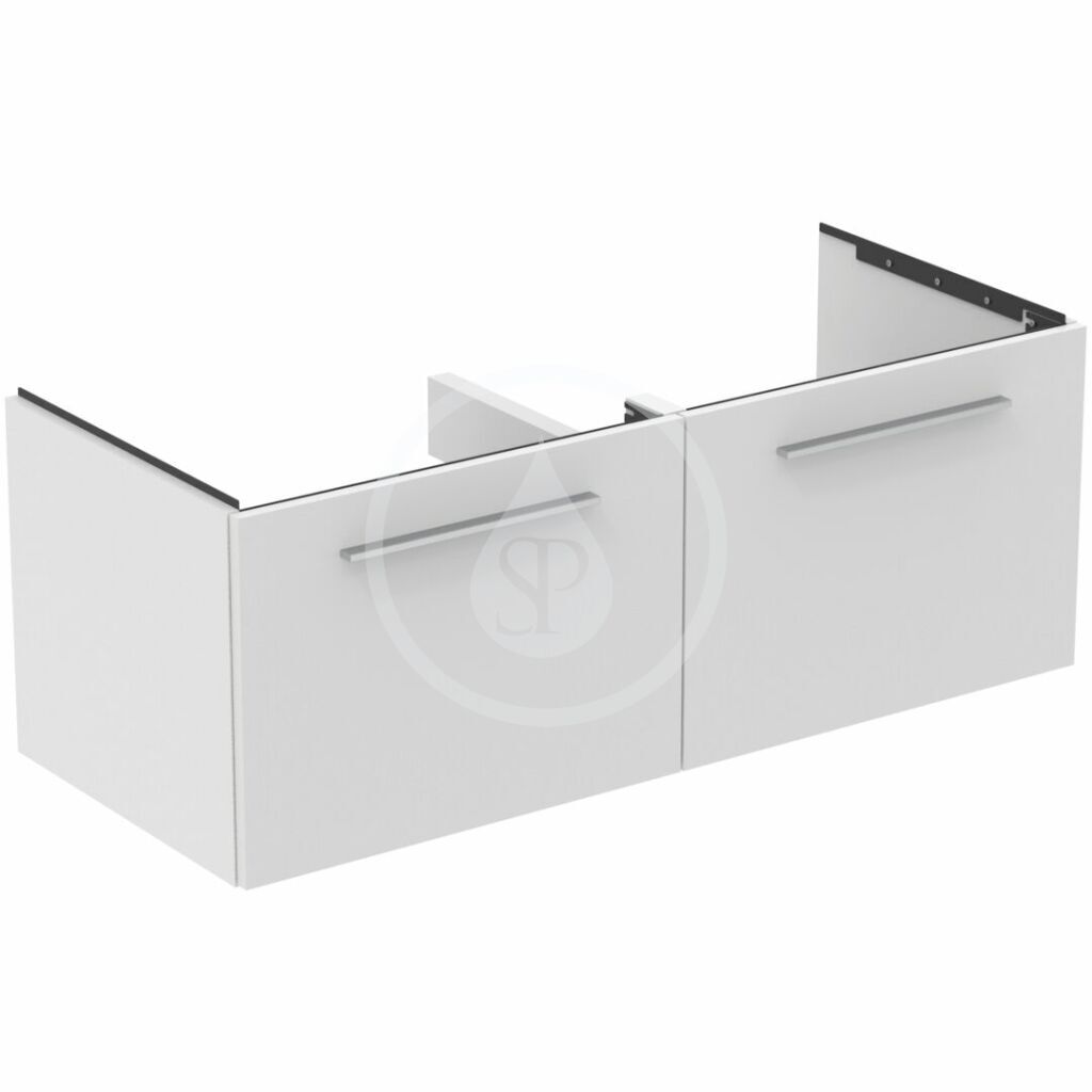 Umývadlová skrinka 120x44x51 cm, 2 zásuvky, matná biela