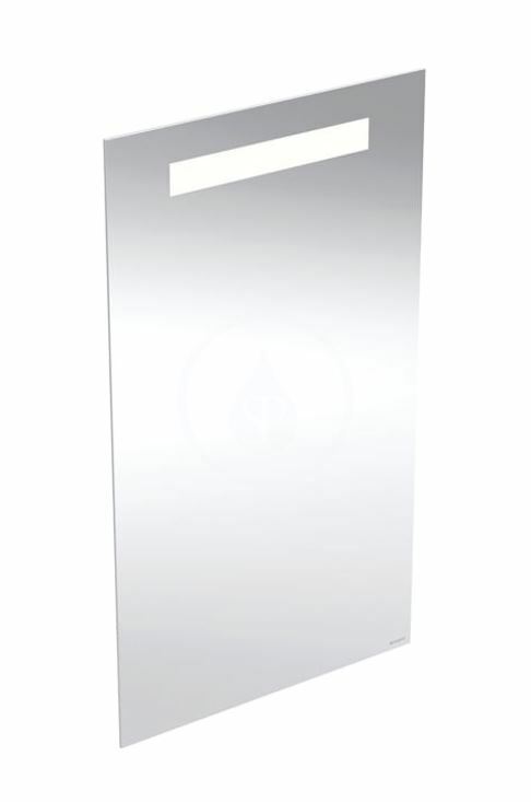 Zrkadlo s LED osvetlením, 40x70 cm, hliník