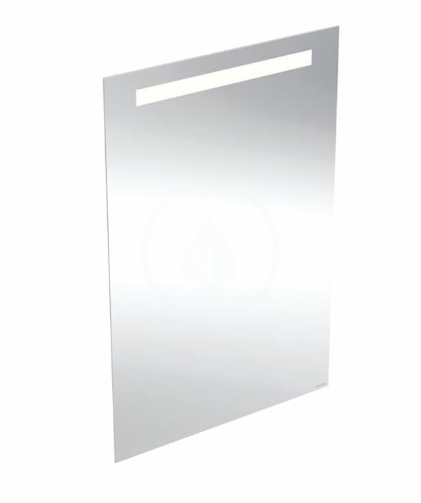 Zrkadlo s LED osvetlením, 60x90 cm, hliník