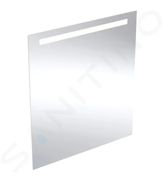 Zrkadlo s LED osvetlením, 80x90 cm, hliník