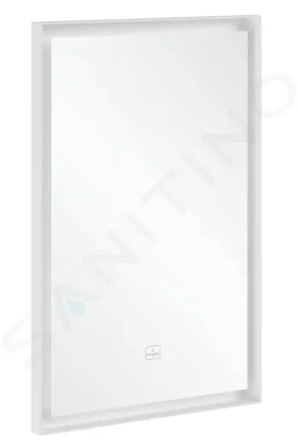Zrkadlo v ráme s LED osvetlením, 50x75 cm, dotykový senzor