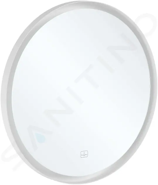 Zrkadlo v ráme s LED osvetlením,priemer 71 cm, dotykový senzor
