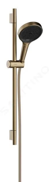 Set sprchovej hlavice, tyče a hadice, 3 prúdy, kefovaný bronz