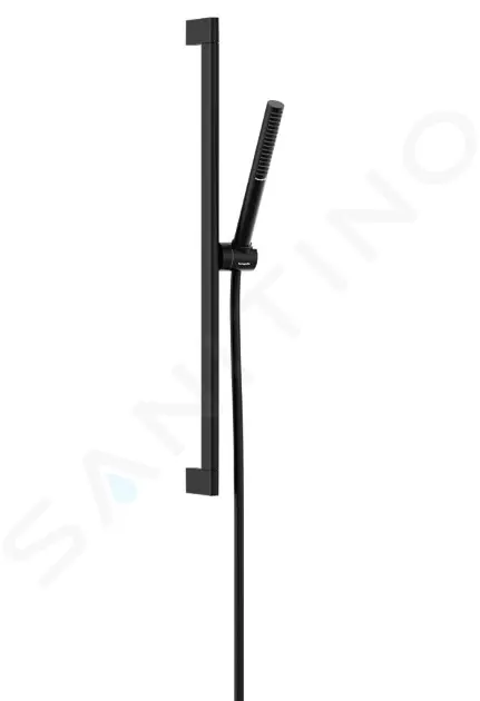 Set sprchovej hlavice, tyče a hadice, EcoSmart+, matná čierna