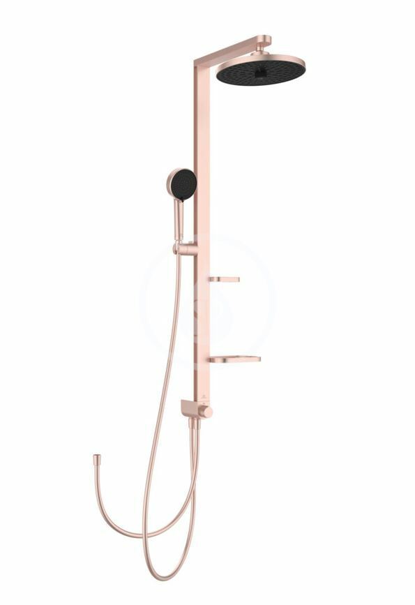 Sprchový set bez batérie, priemer 26 cm, 2 prúdy, rosé