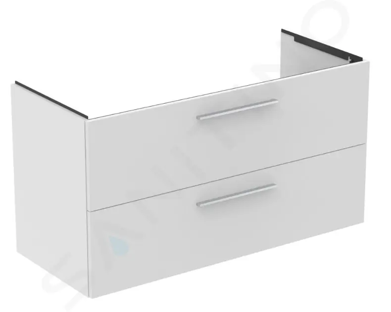 Umývadlová skrinka, 63x120x51 cm, 2 zásuvky, matná biela