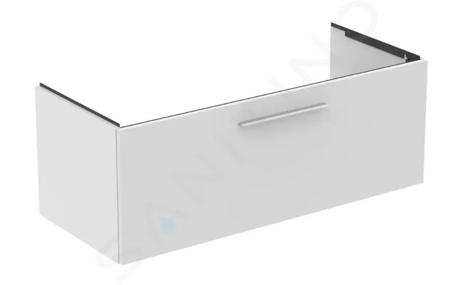 Umývadlová skrinka, 44x120x51 cm, 1 zásuvka, matná biela