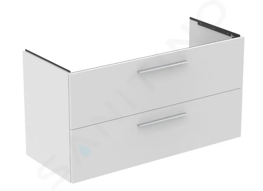 Umývadlová skrinka, 63x120x51 cm, 2 zásuvky, ľavá, matná biela