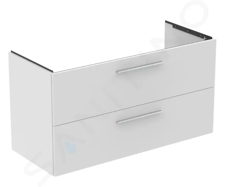 Umývadlová skrinka, 63x120x51 cm, 2 zásuvky, pravá, matná biela